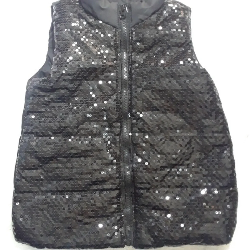 Children's Place Girl's Sequin Puffer Vest- Size L